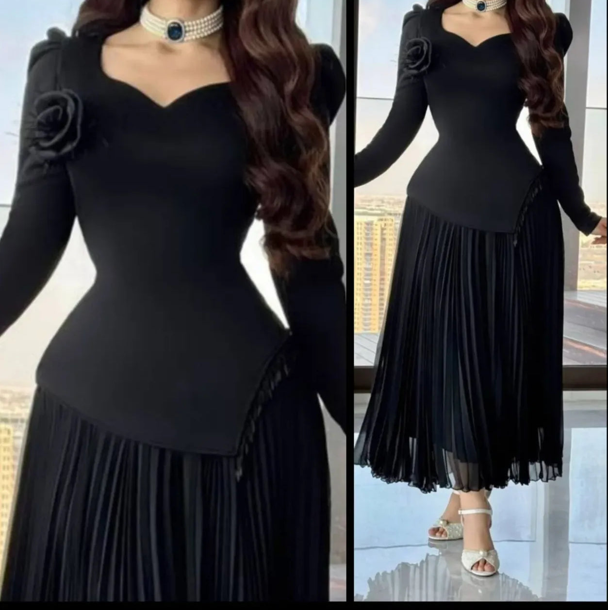 rose dress Yafana Fashion rose dress Yafana Fashion