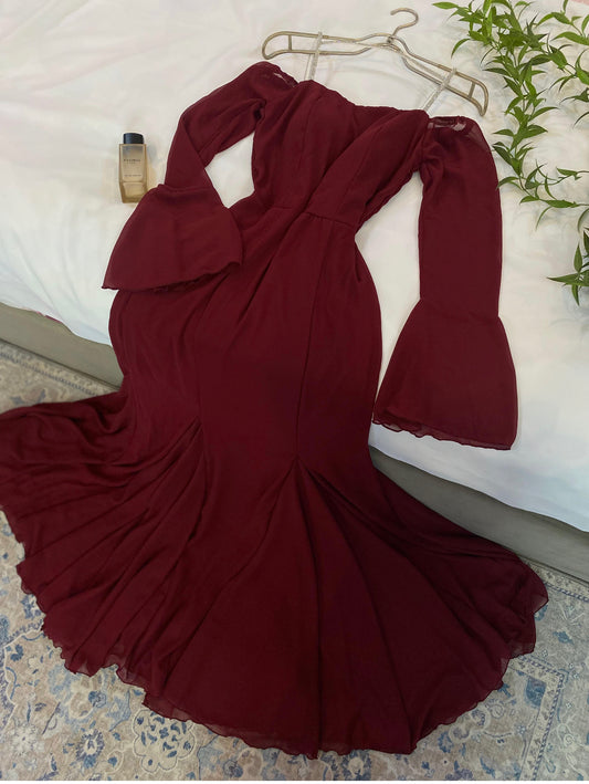 Red evening dress