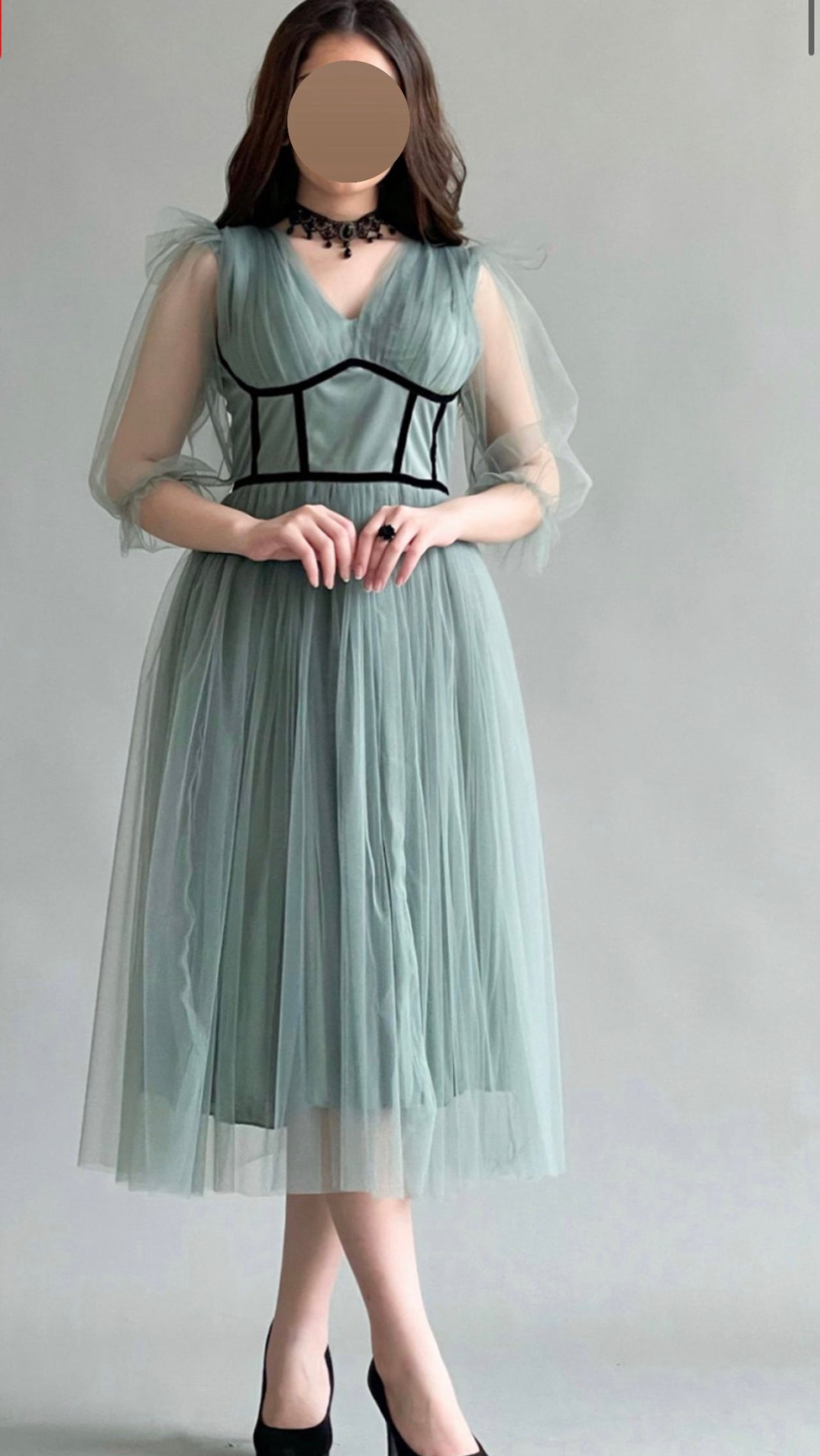 Crossover tulle dress